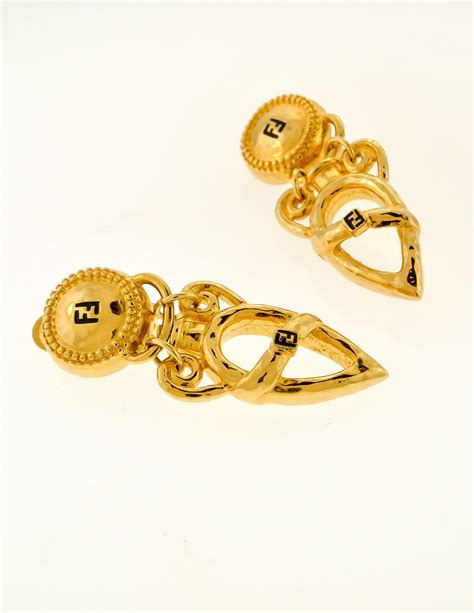 vintage fendi earrings|pre owned fendi.